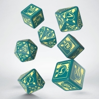 Polaris RPG Turquoise & Light Yellow dice 3D6 +3D10 + 1D20 (7)