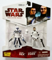 Star Wars The Clone Wars Actionfigur 2009 Captain Rex & Clone Trooper Fives 10 cm